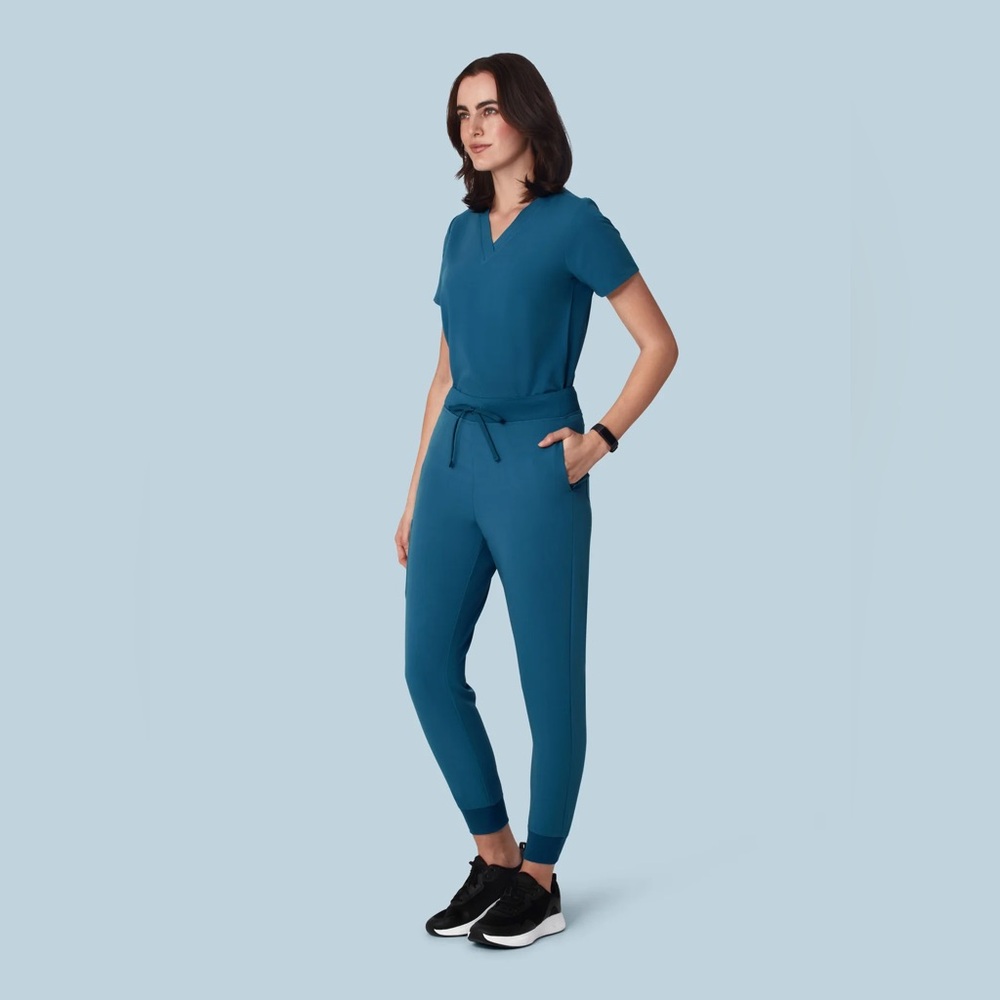 Mandala High Waisted Joggers Harbor Blue